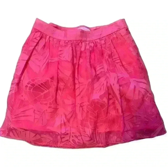 Lilly Pulitzer Womens Whitley Burnout Mini Floral Print Skirt Pink Size 2 - Picture 1 of 7